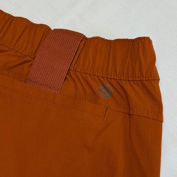 Eddie Bauer Womens First Ascent Pants Size 12 Hiking Outdoors Orange Nylon Cargo - Picture 12 of 12